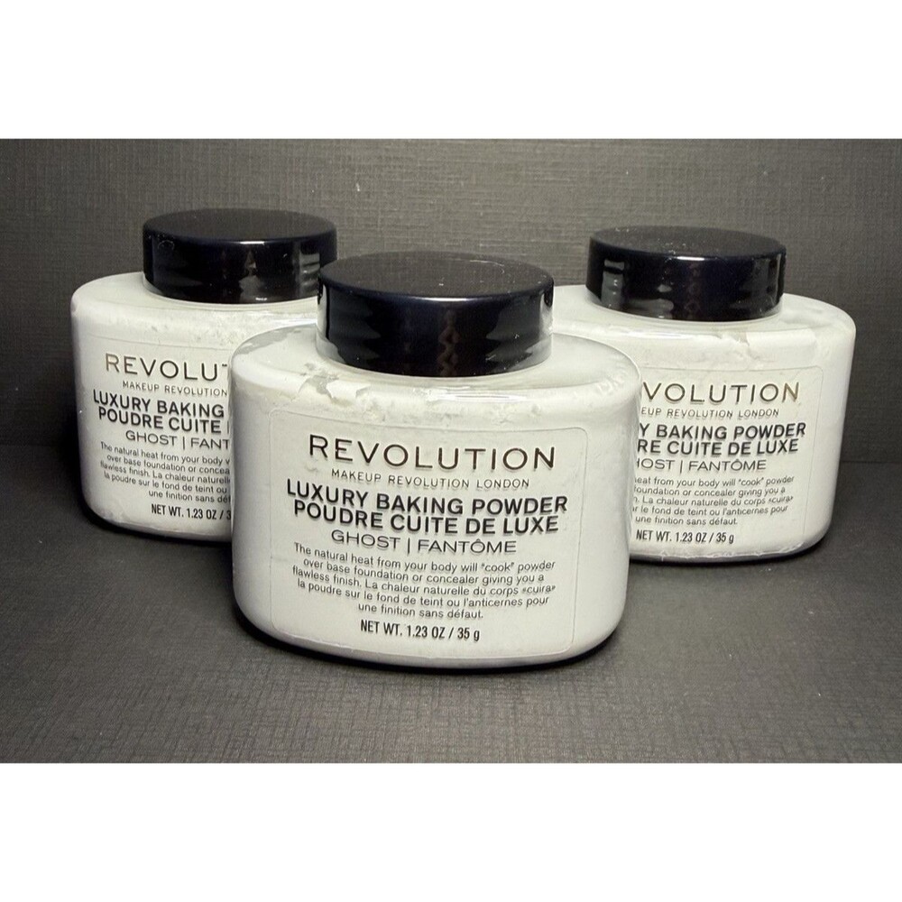 Makeup Revolution Loose Baking Powder Ghost 3 Pack Face Setting Powder